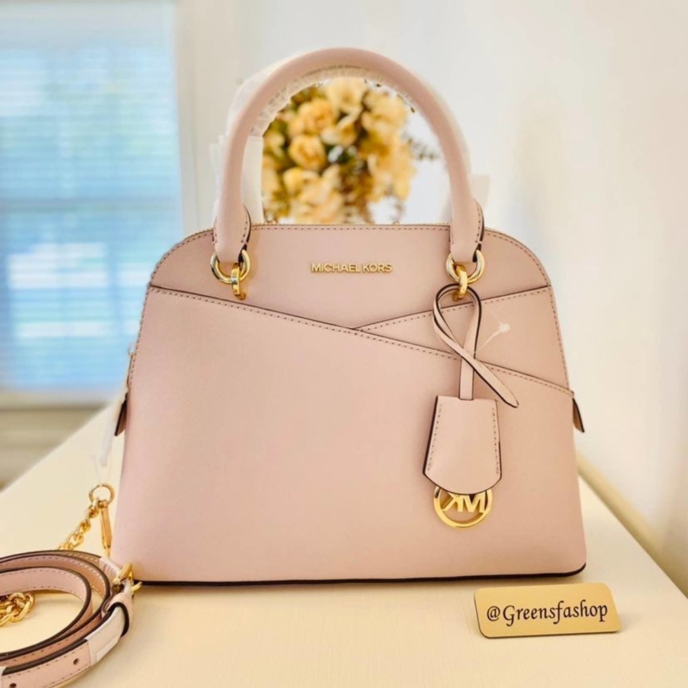 Michael Kors Medium Dome Satchel Crossbody Powder blush - Picture 5 of 11